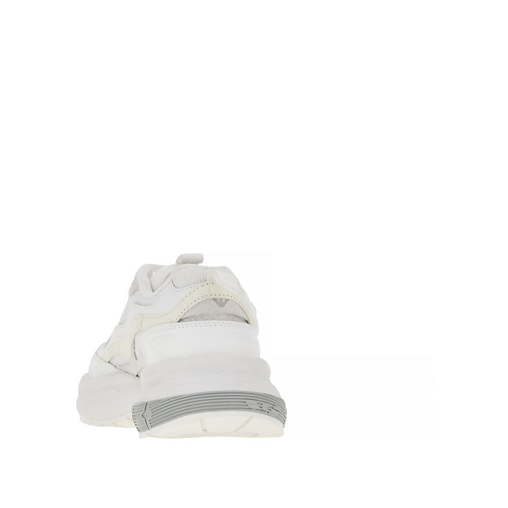 EMPORIO ARMANI Mesh sneakers with leather details