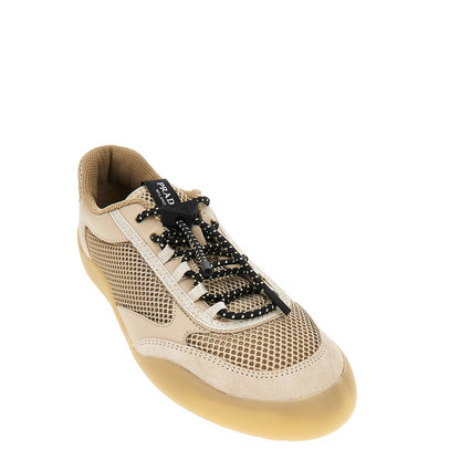 PRADA Speedrock' mesh and leather sneakers