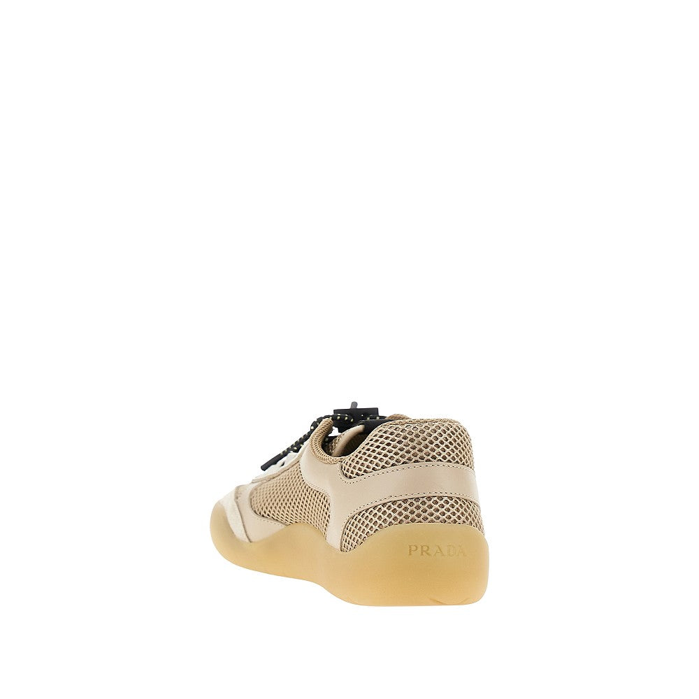 PRADA Speedrock' mesh and leather sneakers