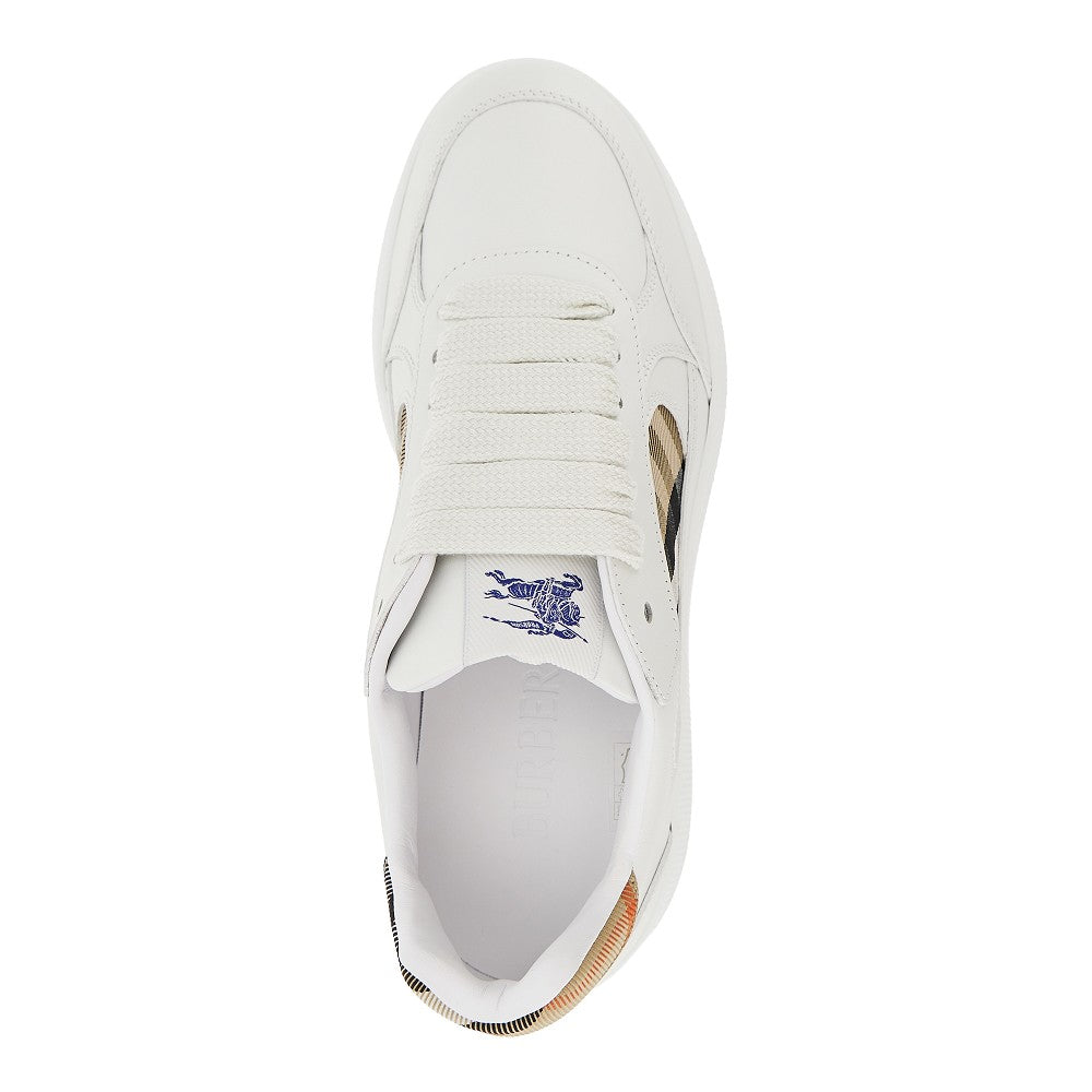 Burberry Leather and Check fabric 'Terrace' sneakers