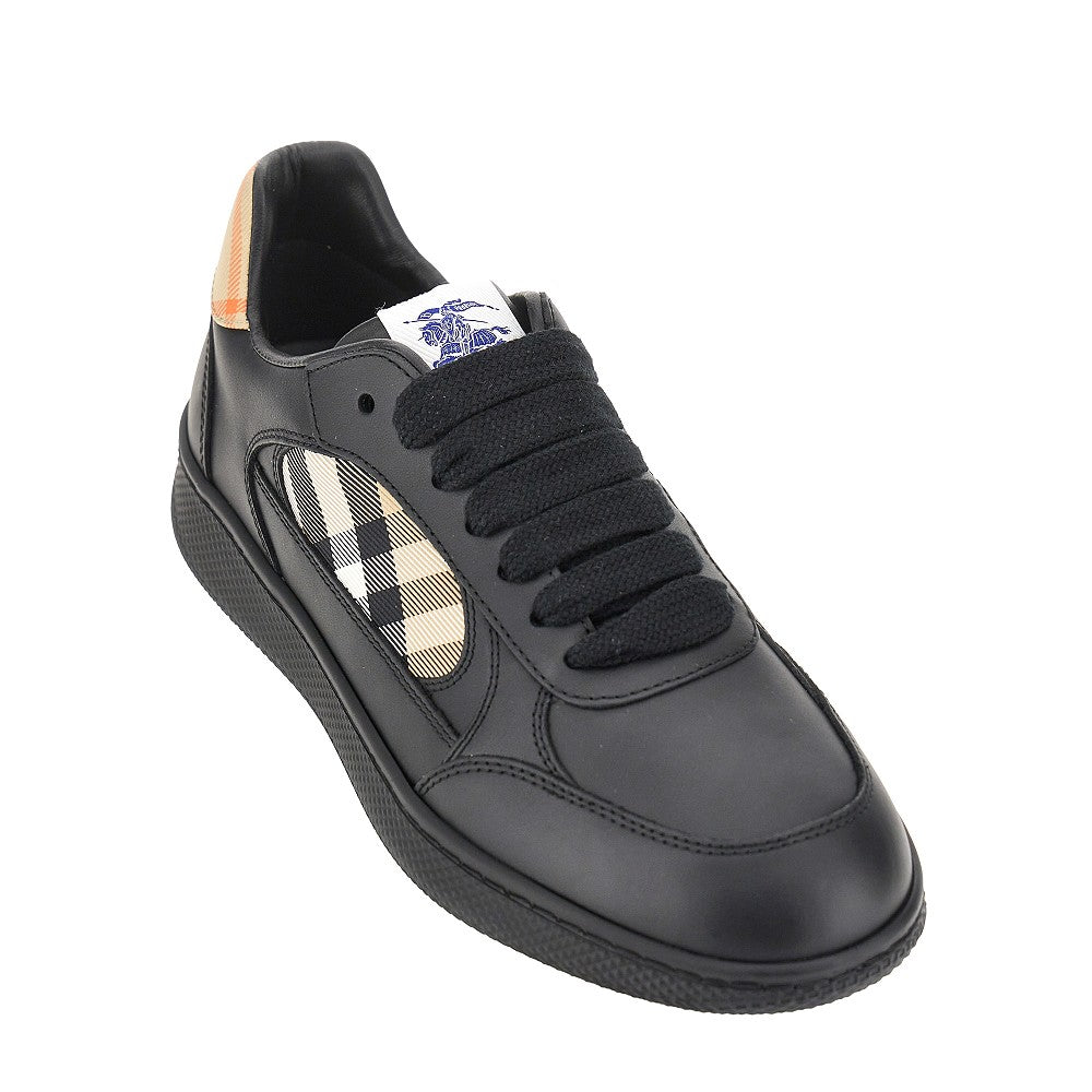 Burberry Leather and Check fabric 'Terrace' sneakers