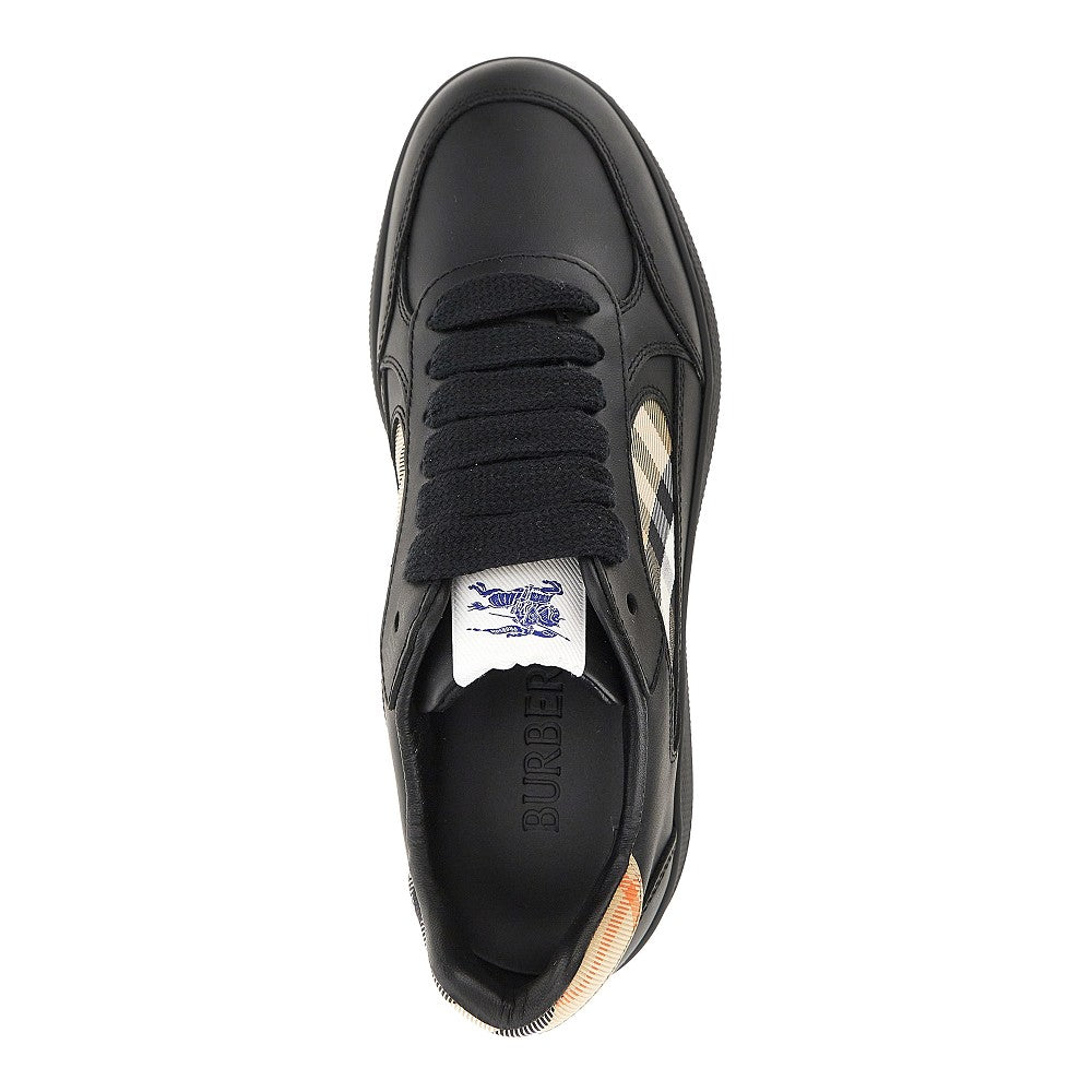 Burberry Leather and Check fabric 'Terrace' sneakers