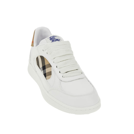 Burberry Leather and Check fabric 'Terrace' sneakers