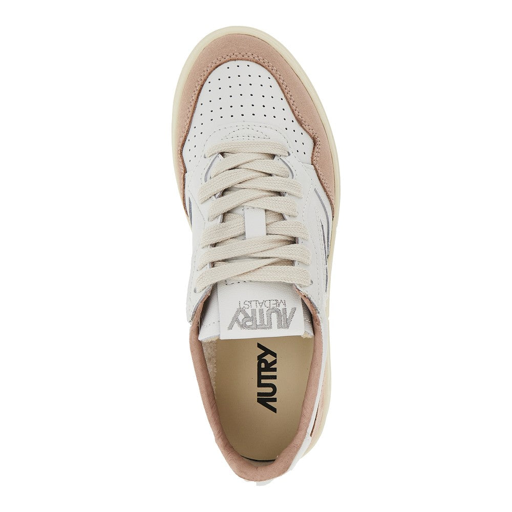 AUTRY Suede and leather Medalist Low sneakers