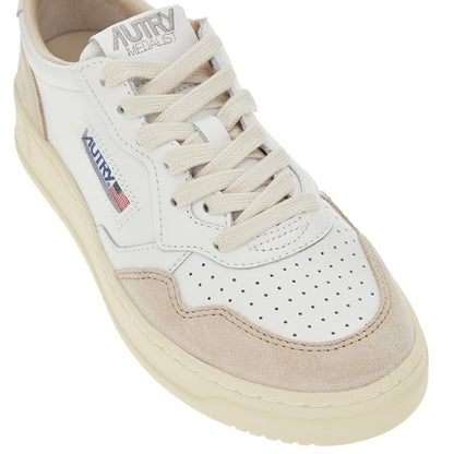 AUTRY Suede and leather Medalist Low sneakers