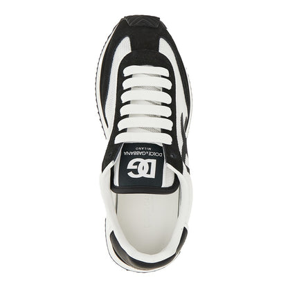 DOLCE&GABBANA Leather and mesh 'DG CUSHION' sneakers
