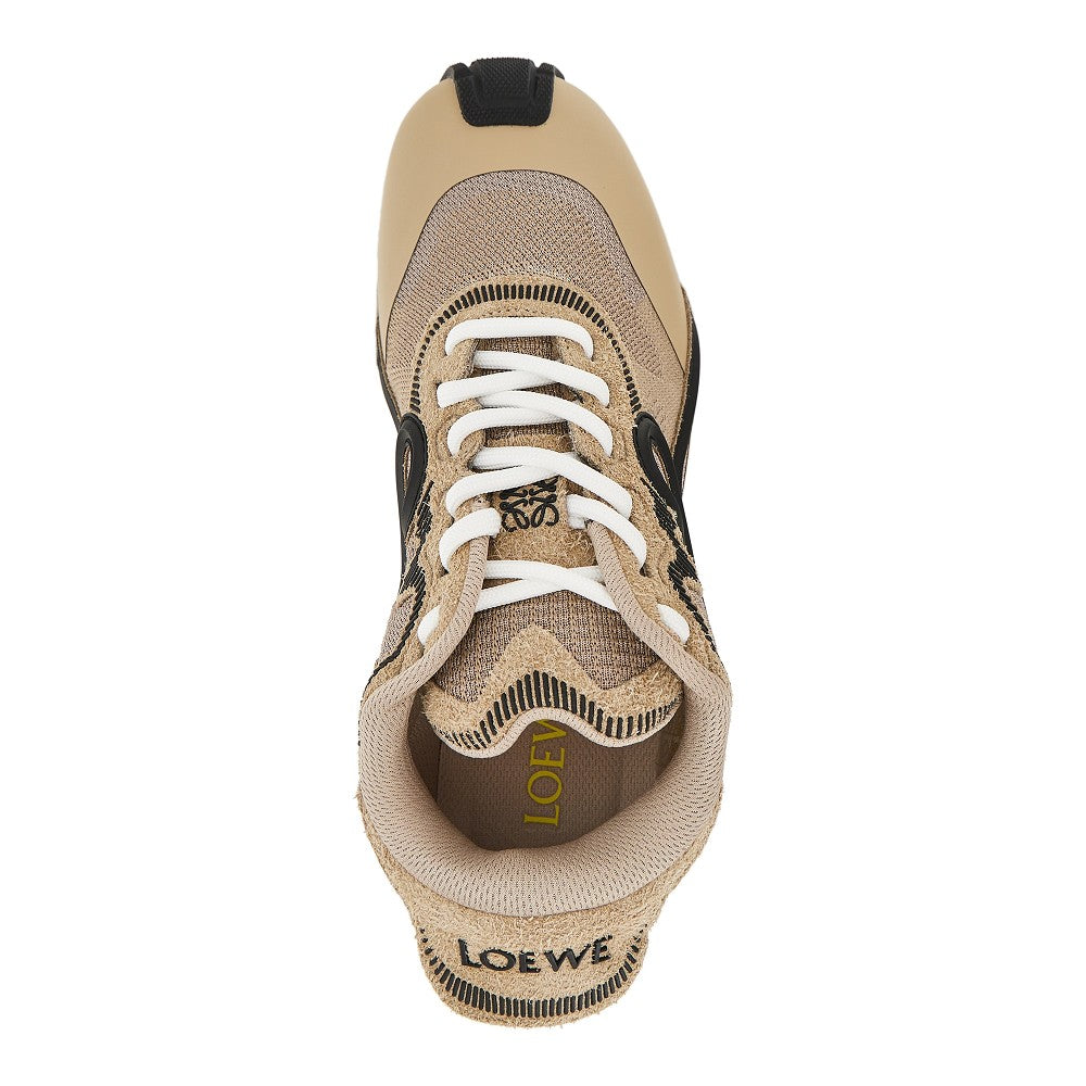 Loewe 'Pogo' technical knit and leather sneakers