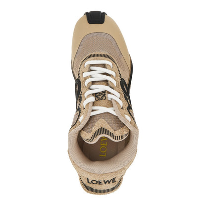 Loewe 'Pogo' technical knit and leather sneakers