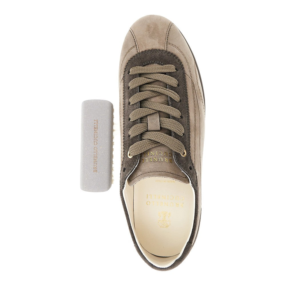 BRUNELLO CUCINELLI Nubuck leather Slim sneakers