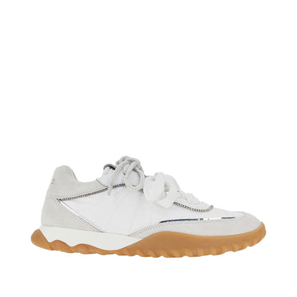 PINKO Suede leather and nylon sneakers