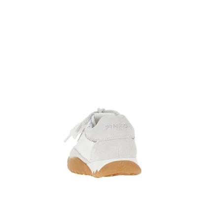 PINKO Suede leather and nylon sneakers