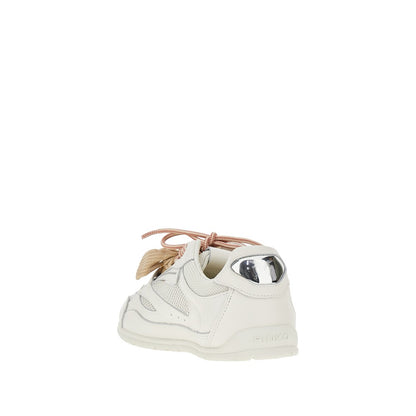 PINKO Leather and mesh sneakers