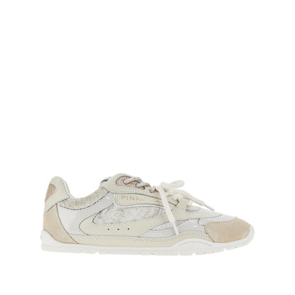 PINKO Suede leather and velvet sneakers