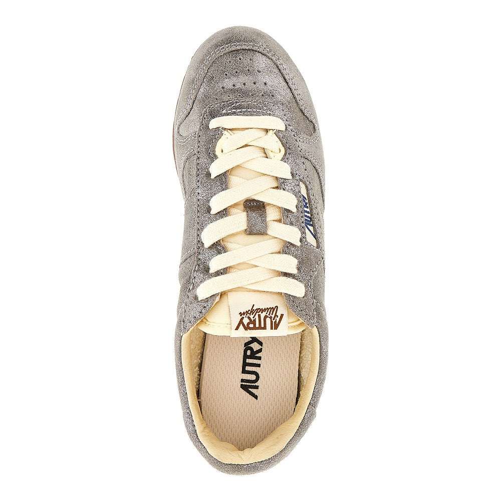 AUTRY Windspin' laminated leather sneakers