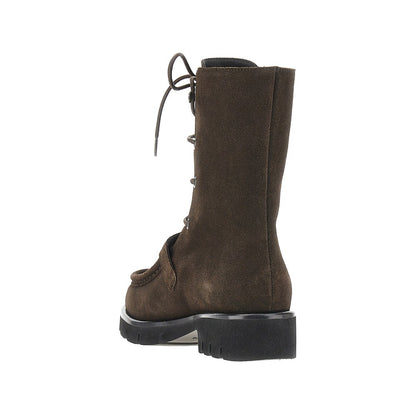 EMPORIO ARMANI Suede leather ankle boots