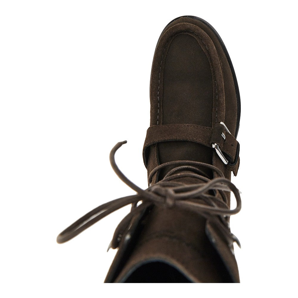 EMPORIO ARMANI Suede leather ankle boots