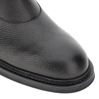 EMPORIO ARMANI Grained leather Chelsea boots