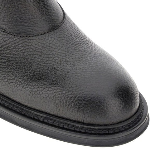 EMPORIO ARMANI Grained leather Chelsea boots