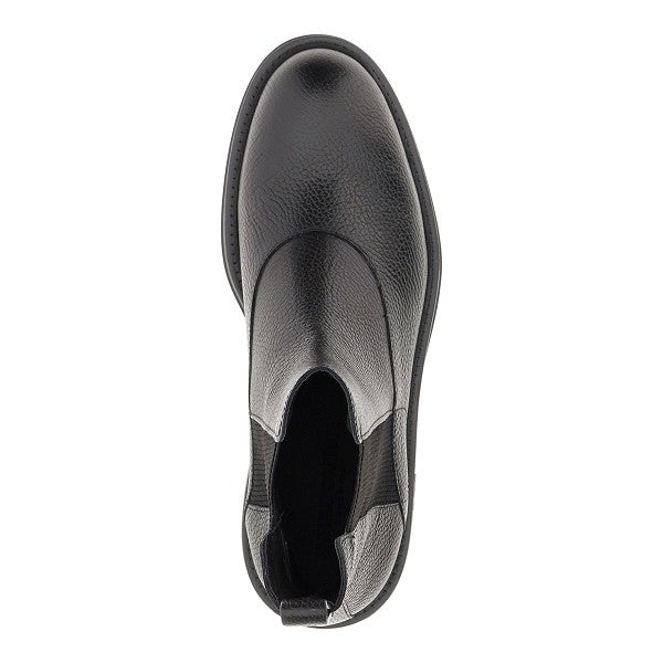 EMPORIO ARMANI Grained leather Chelsea boots