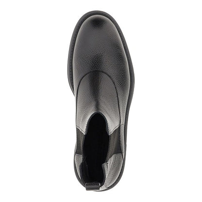 EMPORIO ARMANI Grained leather Chelsea boots