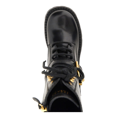 VERSACE Leather boots with Medusa detail