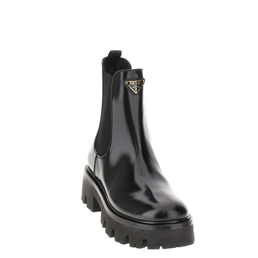 PRADA Spazzolato leather Chelsea boots