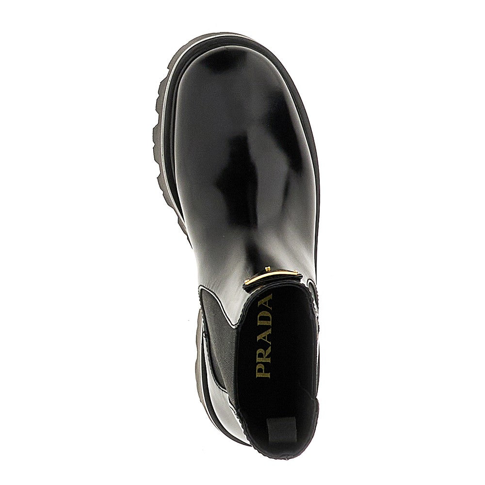 PRADA Spazzolato leather Chelsea boots