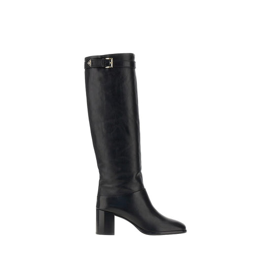 PRADA Leather boots with triangle logo