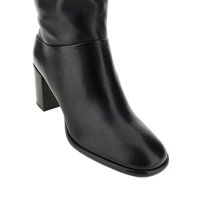 PRADA Leather boots with triangle logo