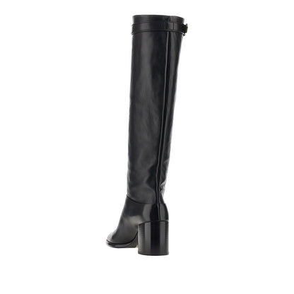 PRADA Leather boots with triangle logo