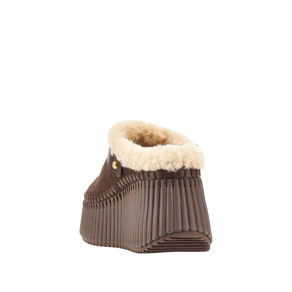 Chloé 'Nama' wedge heel mules