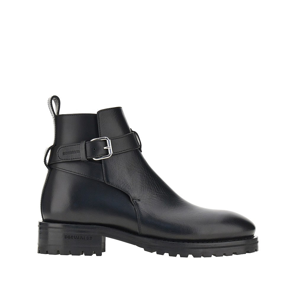 DSQUARED2 Leather boots with debossed logo