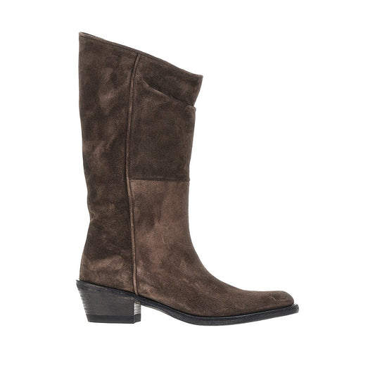 KHAITE Clive' suede leather Western boots