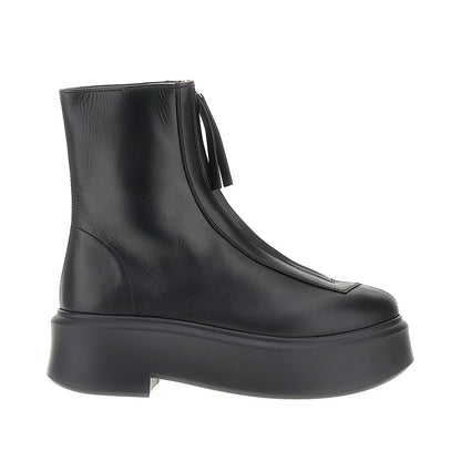 The Row Leather Zipped boots