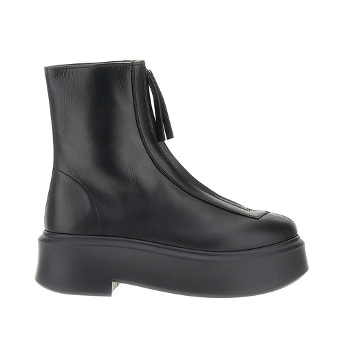 The Row Leather Zipped boots