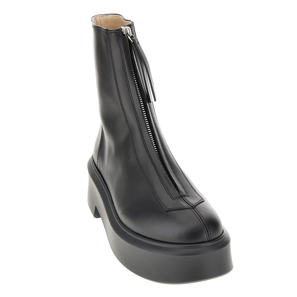 The Row Leather Zipped boots