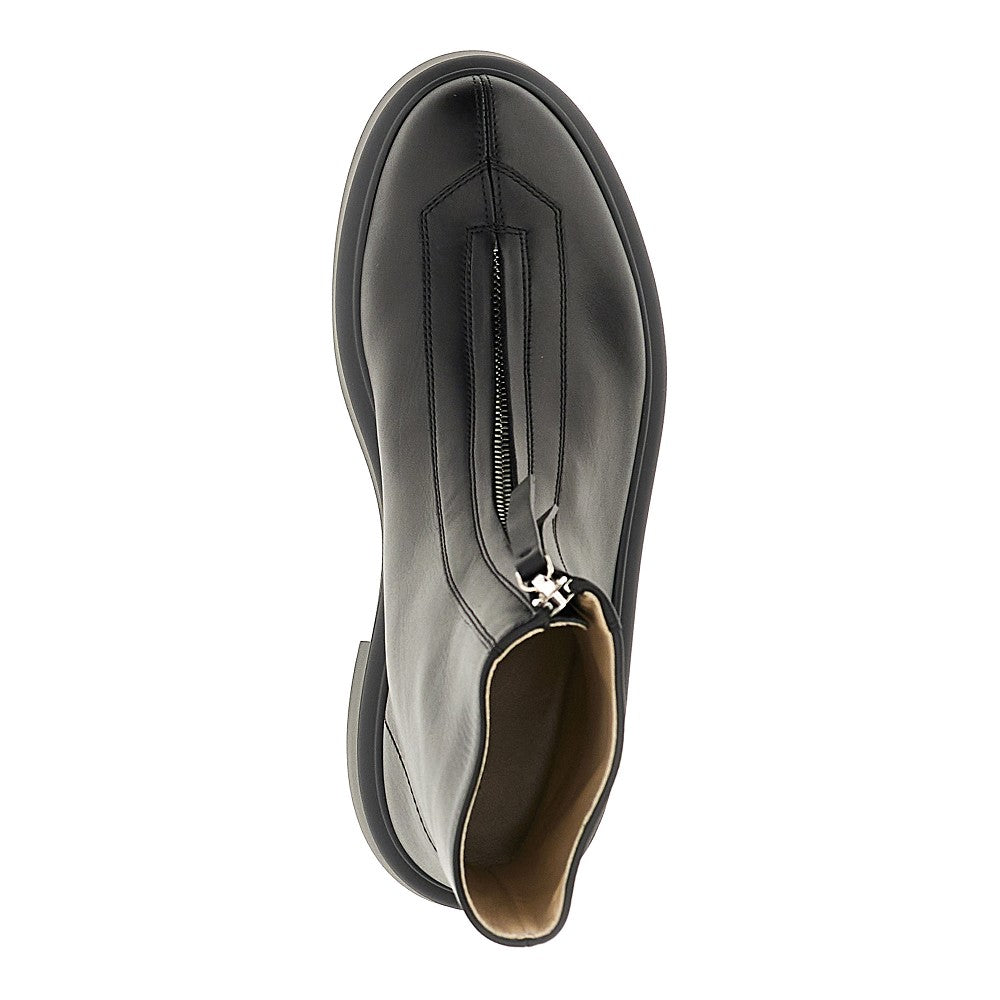 The Row Leather Zipped boots