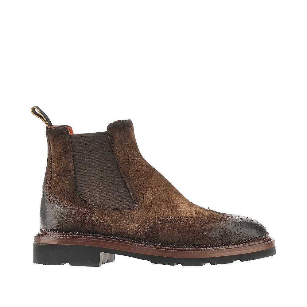 Santoni Suede leather Chelsea boots