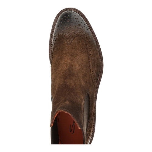 Santoni Suede leather Chelsea boots
