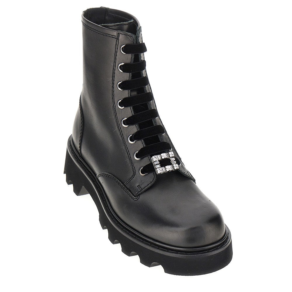 ROGER VIVIER Leather Viv' Rangers Truck boots