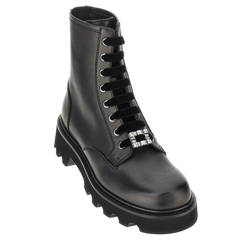 ROGER VIVIER Leather Viv' Rangers Truck boots
