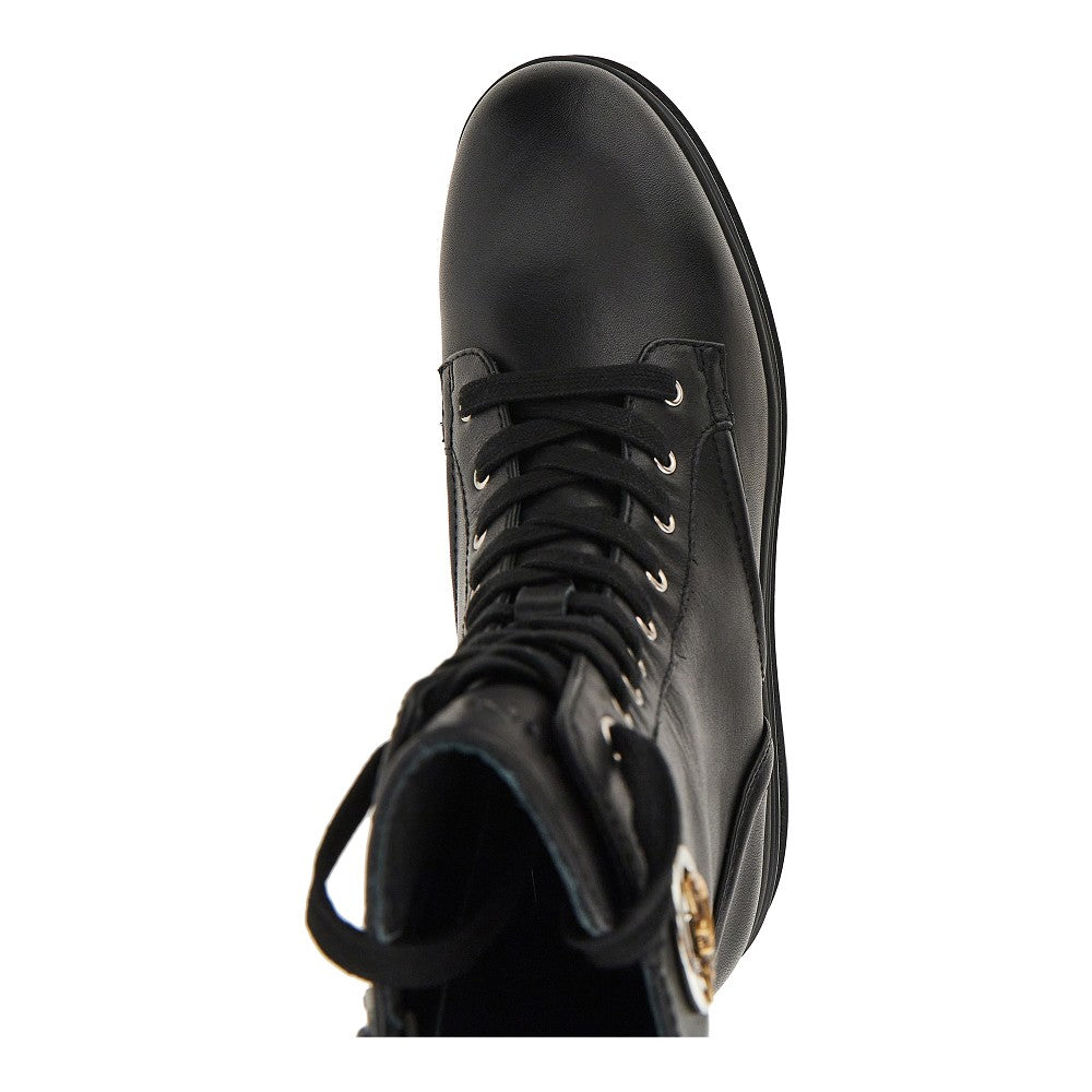 PINKO Leather ankle boots with Love Birds detail