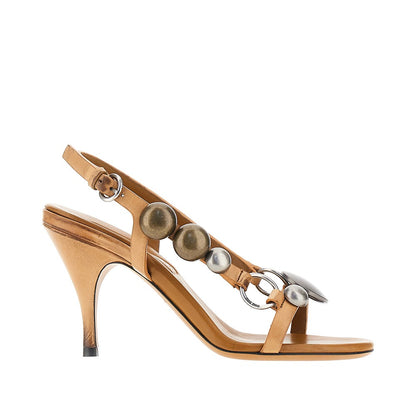 MIU MIU Leather sandals with studs