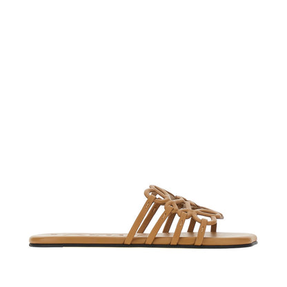 LOEWE Anagram Petal' leather slides