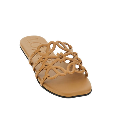 LOEWE Anagram Petal' leather slides