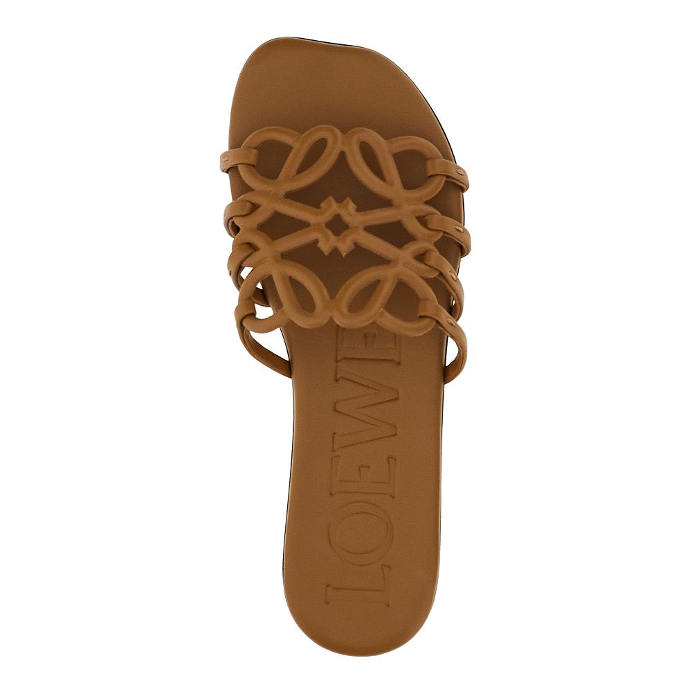 LOEWE Anagram Petal' leather slides