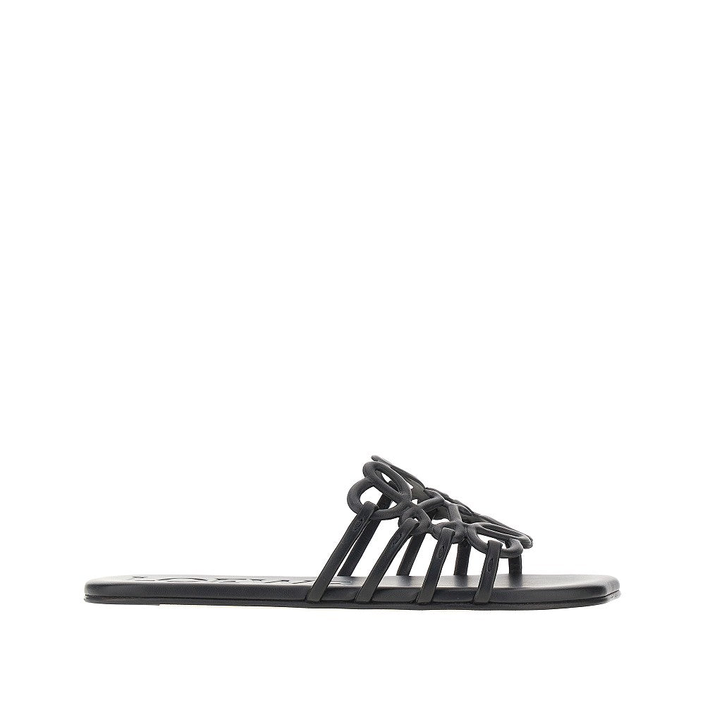 LOEWE Anagram Petal' leather slides