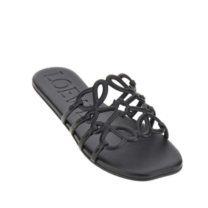 LOEWE Anagram Petal' leather slides