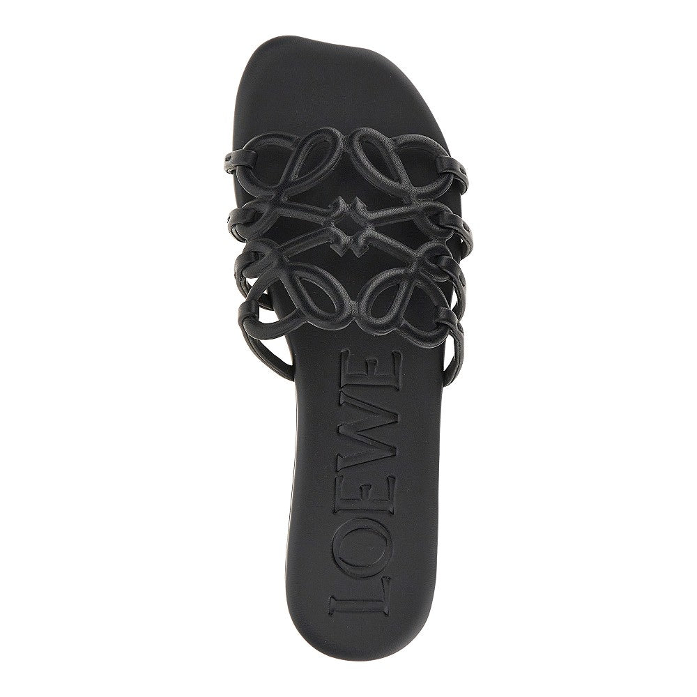 LOEWE Anagram Petal' leather slides