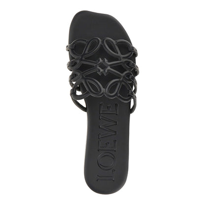 LOEWE Anagram Petal' leather slides